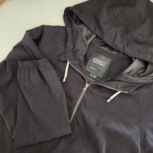 Ezekiel black gray color block pullover 1/4 zip hooded Falcon Jacket men size XL